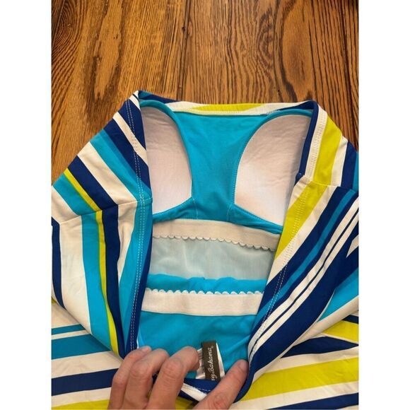 Tommy Bahama stripe one piece strapless size 16 - Picture 5 of 6